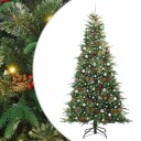  Kunstig sammensatt juletre med 300 LED grønn 240 cm PE og PVC