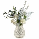 Bloomingville   Symphonie bukett kunstig 30x103 cm hvite blomster