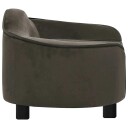 Vidaxl Hundesofa Mørkegrå 67X47X36 cm Plysj