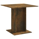 vidaXL Spisebord røkt eik 80x80x75 cm konstruert tre