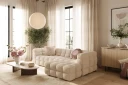 Elise 4 seters Sofa med Sjeselong Høyre   Beige Teddy