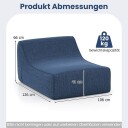 Oppblåsbar ergonomisk lenestol med avtakbart trekk