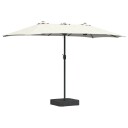 vidaXL Hageparasol sand 385 x 209 x 244 cm stoff