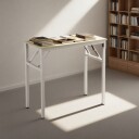 Sammenleggbart skrivebord 80x40x75cm   Hvit eik