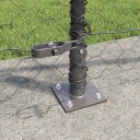  Gjerdepåle Grå 10 x 0,8 m 36 mm mesh Stål og PVC