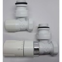 Kriss Skandi First Rum 1/2" Ventilsett M/romtermostat Vinkelløpende Hvit