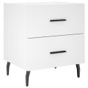 vidaXL Nattbord hvit 40x35x47,5 cm konstruert tre