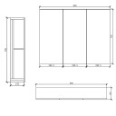 A-collection Fovere II Speilskap Svart Matt / 90cm