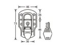 Adam Hall Hardware 1905 - Drawbolt Medium Chrome-Plated Lock