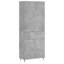 vidaXL Highboard betong grå 69,5x34x180 cm konstruert tre 8720845475550