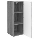 vidaXL Vegghengt skap Grå Sonoma 33 x 34,5 x 90 cm Konstruert tre