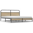  Sengeramme i metall uten madrass røkt eik 193x203 cm 8721158549556