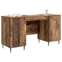 vidaXL Skrivebord Gammelt tre 142,5 x 50 x 75 cm Konstruert tre