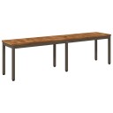 vidaXL Hagebenk 161 x 35 x 45 cm Solid akasietre Naturlig og Kaffe