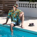 Boland Beige Ibiza Stråhatt med Hawaii Motiv
