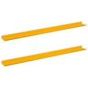vidaXL Flytende hylle 2 pcs Sennepsgul 100 x 9 x 2,5 cm Stål