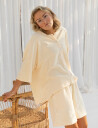 Bongusta Naram Oversized Shirt - Cream - ONE SIZE 61 cm