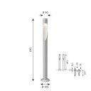 Louis Poulsen - Flindt Garden Long LED 2700K Aluminium m/base