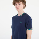 Fred Perry Twin Tipped T Shirt   Navy   M