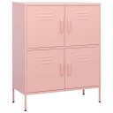 vidaXL Oppbevaringsskap rosa 80x35x101,5 cm stål