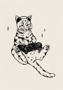 Chill Gamer Cat Plakat / 21x30