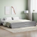 vidaXL Sengeramme med hode- og fotgavl grå sonoma 180x200 cm 8721012157293