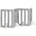 Vidaxl Folding Pet Fence 4 Stk. Grå Sonoma 201 X 38 X 70 cm