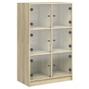  Highboard med dører sonoma eik 68x37x109 cm konstruert tre
