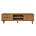  TV-benk MOLDE brun 158x40x49 cm heltre furu