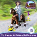 PonyCycle Ri Selv Hest mørkebrun m. hvitt bliss M/L