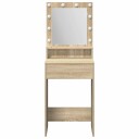  Dressing Table med LED Lys i Sonoma Oak 50x41x135 cm