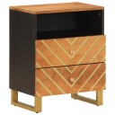  Nattbord brun og svart 50x33x60 cm heltre mango 8720845422110