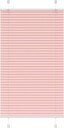  plisségardin Rosa 75x100 cm Stoff Bredde 74,4 Polyester