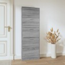 vidaXL Skoskap gr? sonoma 59x17x169 cm konstruert tre