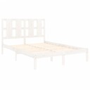 vidaXL Sengeramme hvit heltre furu 120x200 cm