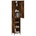 vidaXL Highboard røkt eik 34,5x34x180 cm konstruert tre 8720845484125