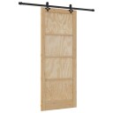  Skyvedør Naturlig og svart 86 x 211 cm Heltre furu