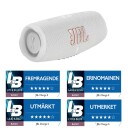 JBL Charge 5 Bærbar Bluetooth-høyttaler med Ladebank, Hvit