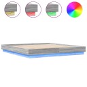  Sengeramme med LED-lys grå sonoma 180x200 cm 8721012275126