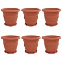 vidaXL Plantepotter 6 stk. Klinker Rød Ø 39 x 32 cm Plast