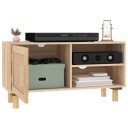 vidaXL TV-benk brun 80x30x40 cm heltre furu og naturrotting