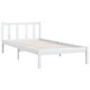 vidaXL Sengeramme hvit heltre furu 90x190 cm 3FT Single