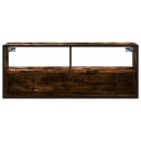  TV-benk røkt eik 100x31x39,5 cm konstruert tre og metall 8721102839955