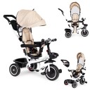 Trehjulssykkel barnevogn 360 roterbar ECOTOYS Beige
