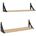  Vegghyller 2 stk sonoma eik 60x15x15,5 cm 8721012046580