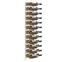 vidaXL Veggmontert vinstativ for 24 flasker hvit jern