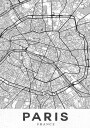 Paris White Plakat Plakat / 30x40cm