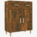 vidaXL Skjenk røkt eik 69,5x34x89 cm konstruert tre