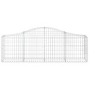 vidaXL Gabionkurver buede 5 stk 200x30x60/80 cm galvanisert jern