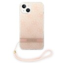 Guess Mobildeksel iPhone 14 Plus 6,7" Hardt Etui Rosa med Utskriftsstropp